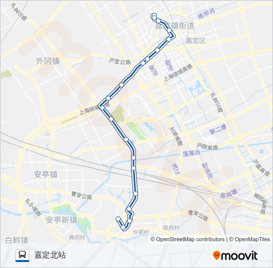 嘉黄专线 Bus Line Map
