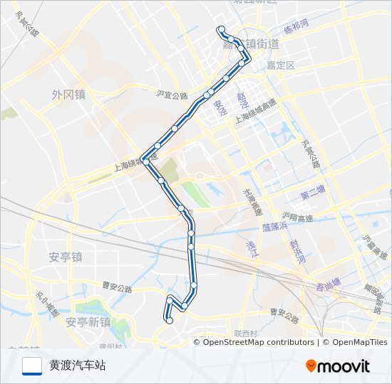嘉黄专线 bus Line Map