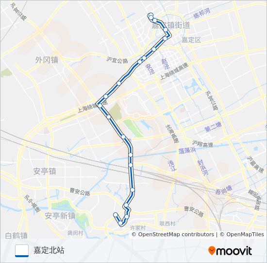 嘉黄专线 bus Line Map