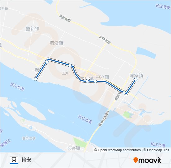 公交堡裕专路的线路图