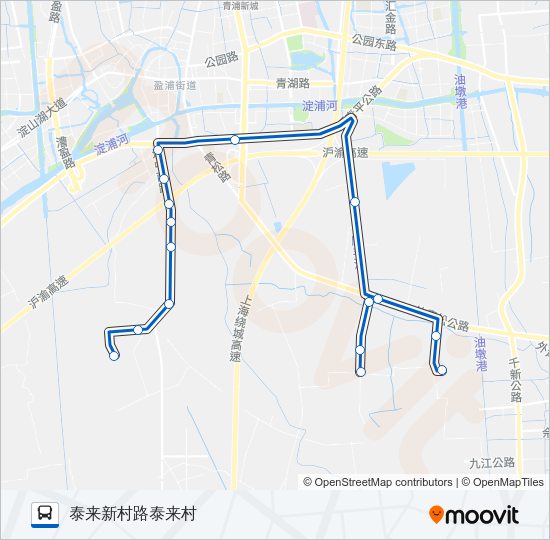 公交夏阳1路的线路图