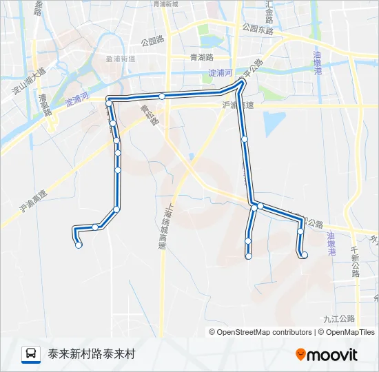 夏阳1路 Bus Line Map