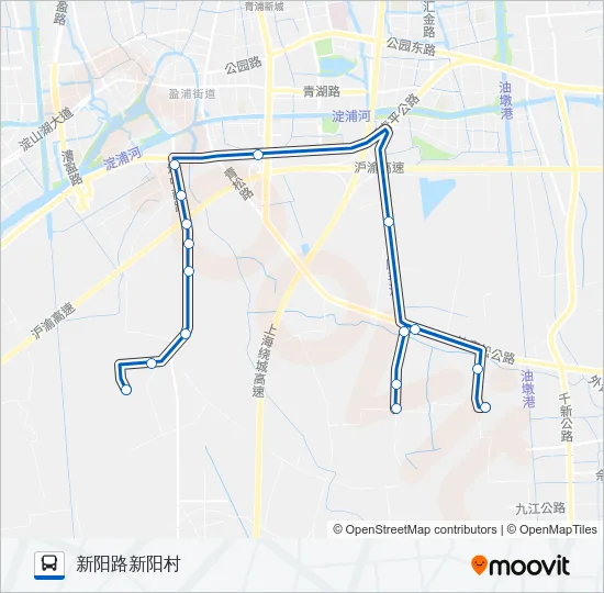 夏阳1路 Bus Line Map