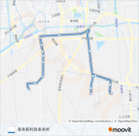 夏阳1路 bus Line Map