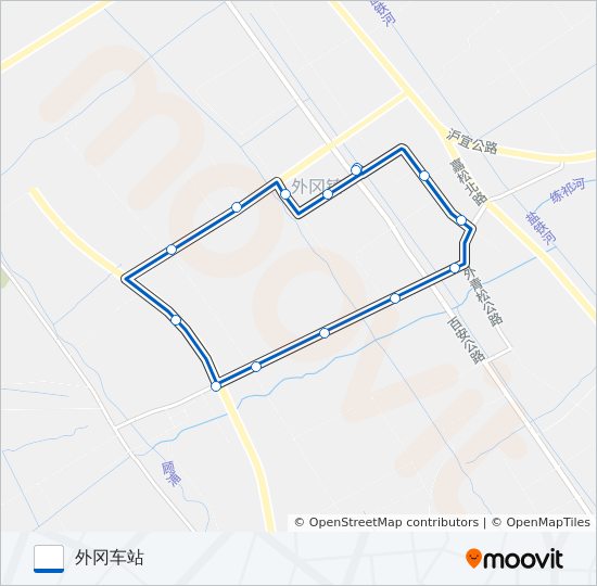 外冈1路 bus Line Map