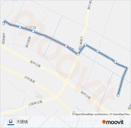 公交大团1路的线路图