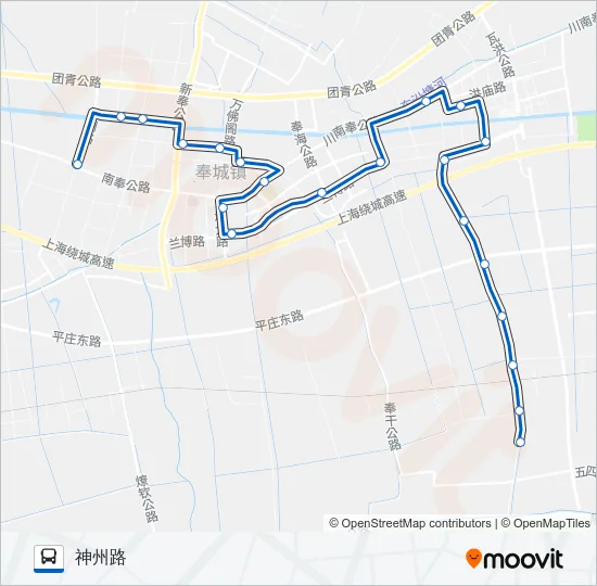 奉城1路 Bus Line Map