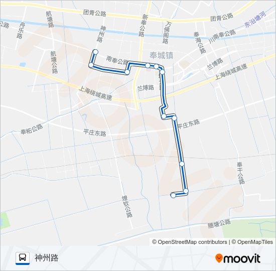 公交奉城2路的线路图