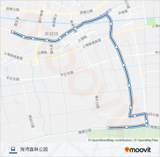 奉城3路 Bus Line Map