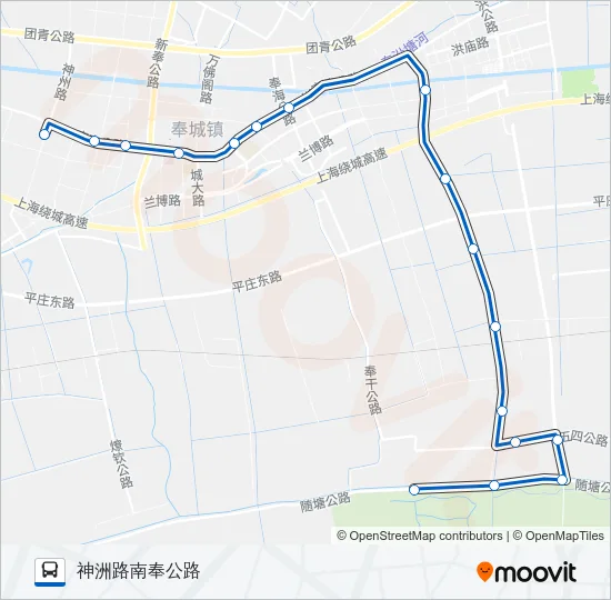 公交奉城3路的线路图
