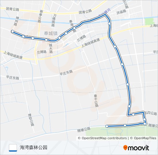 奉城3路 bus Line Map