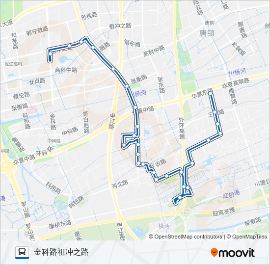公交孙桥1路的线路图