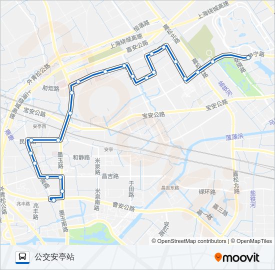 公交安亭1路的线路图
