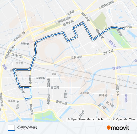 安亭1路 bus Line Map
