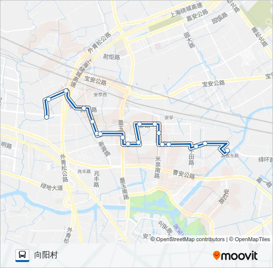 公交安亭3路的线路图