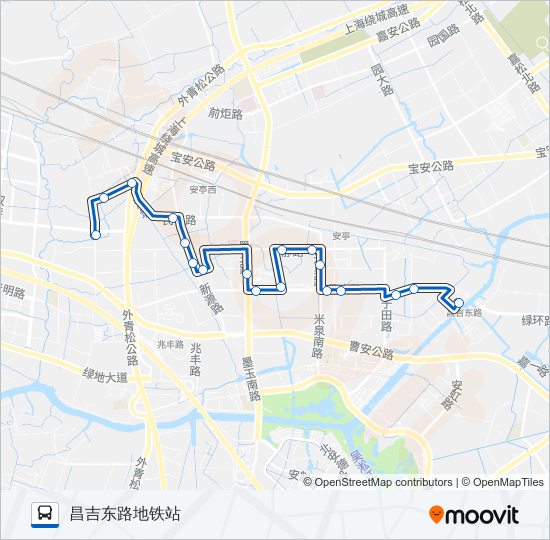 公交安亭3路的线路图
