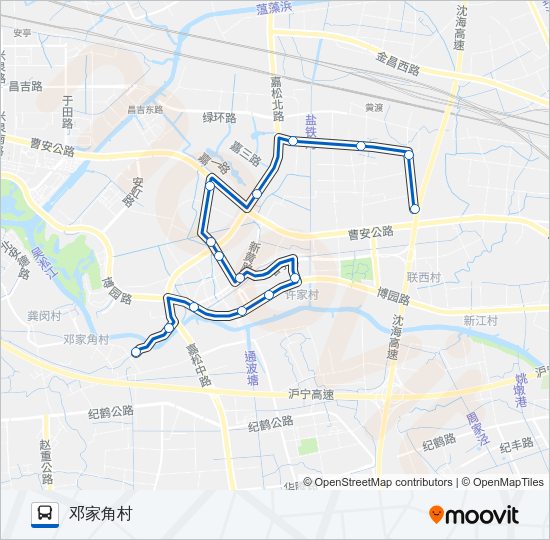公交安亭5路的线路图