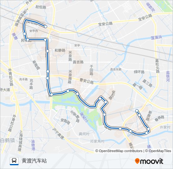 公交安亭7路的线路图