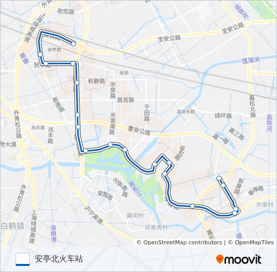 安亭7路 bus Line Map