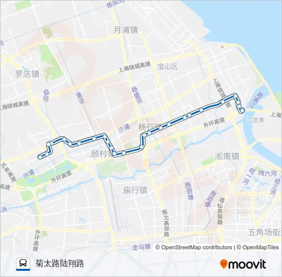 宝山1路 Bus Line Map