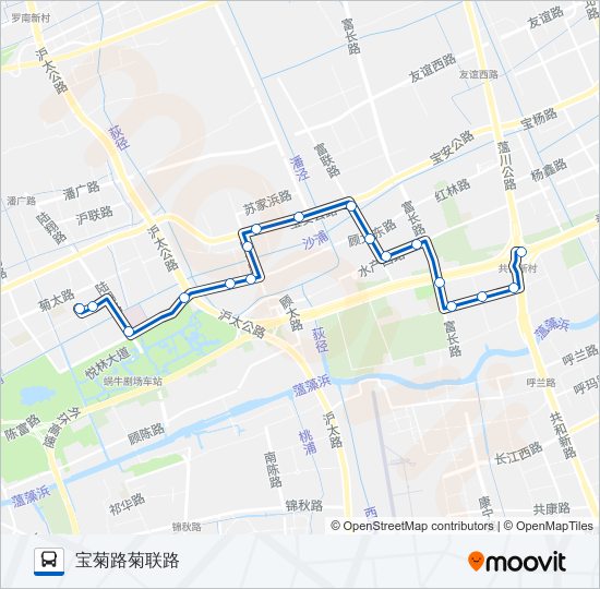 公交宝山3路的线路图
