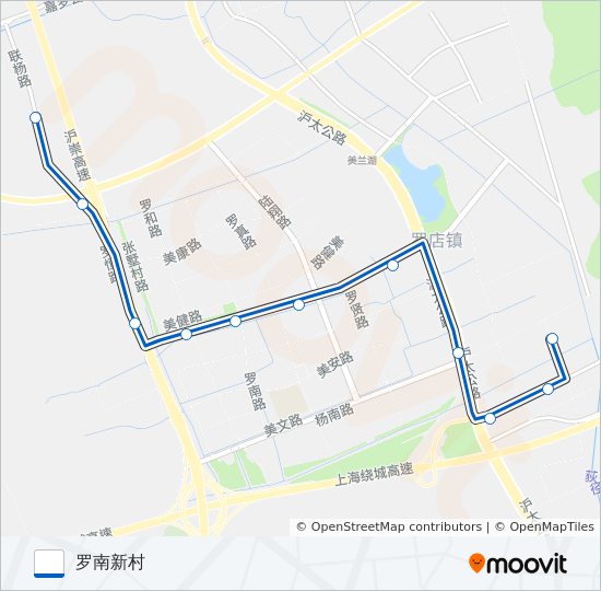 公交宝山4路的线路图