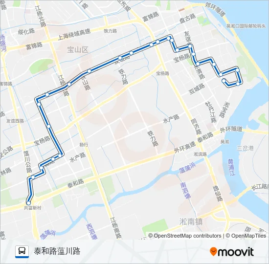 公交宝山7路的线路图