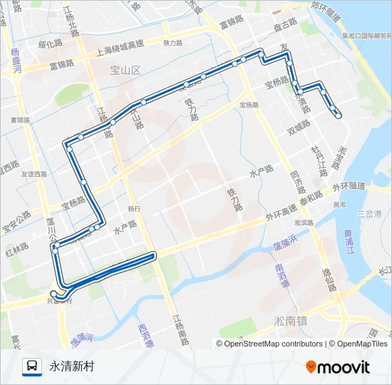 宝山7路 Bus Line Map
