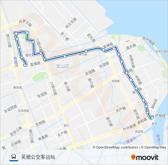 公交宝山8路的线路图