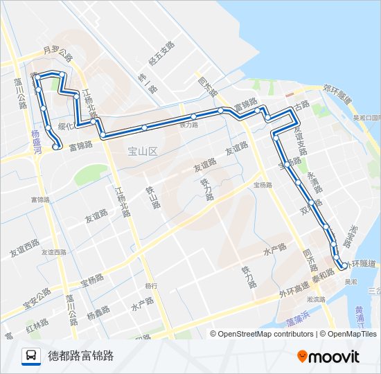 公交宝山8路的线路图