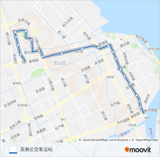 宝山8路 bus Line Map