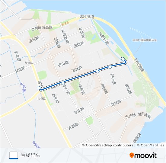 公交宝山9路的线路图