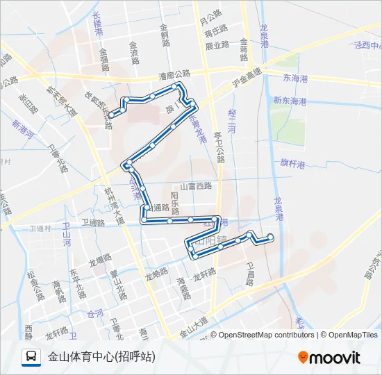 山阳1路 Bus Line Map