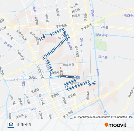 山阳1路 Bus Line Map