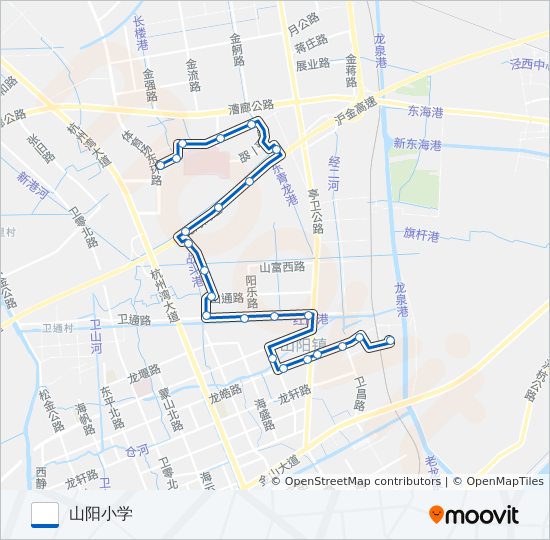 山阳1路 bus Line Map