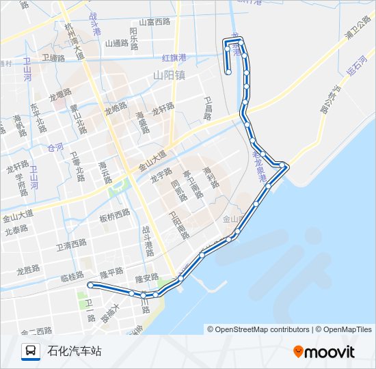公交山阳2路的线路图