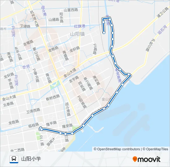 山阳2路 Bus Line Map