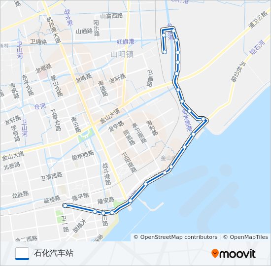 公交山阳2路的线路图