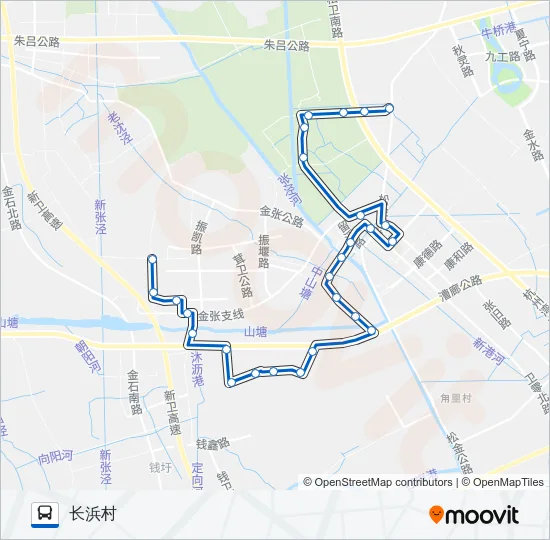 张堰2路 Bus Line Map