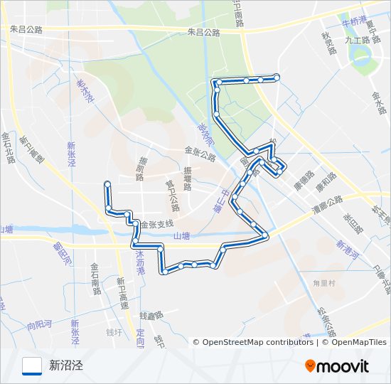 张堰2路 bus Line Map