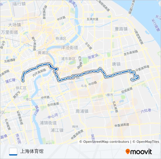 公交徐川专路的线路图