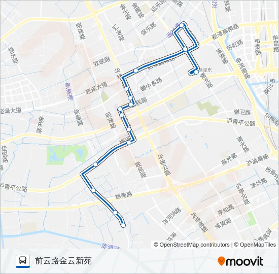 徐泾1路 Bus Line Map