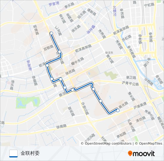 公交徐泾3路的线路图