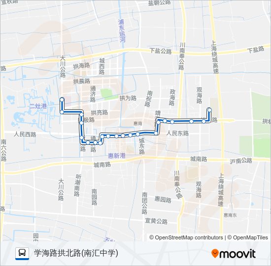 公交惠南7路的线路图