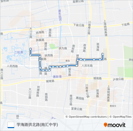 公交惠南7路的线路图
