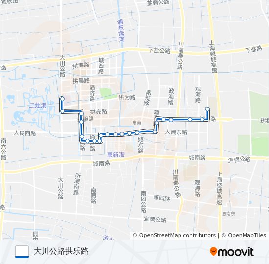 公交惠南7路的线路图
