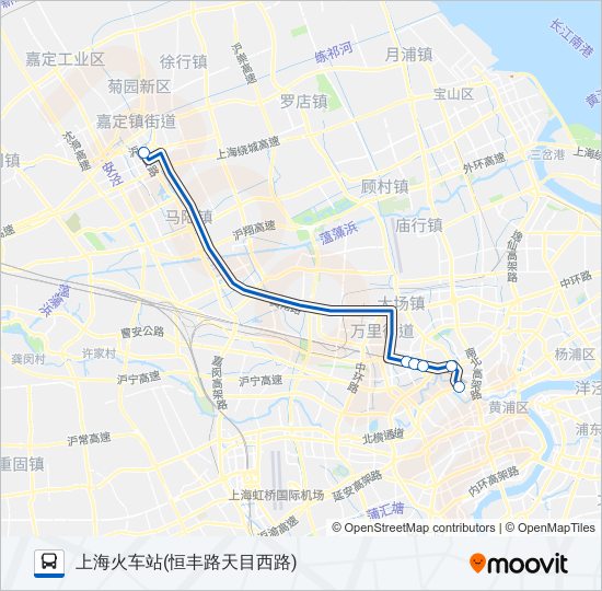 新嘉专线 bus Line Map