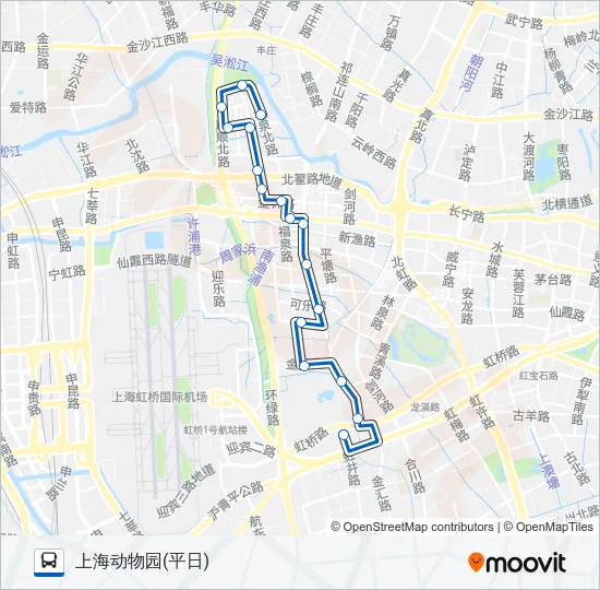 公交新泾1路的线路图