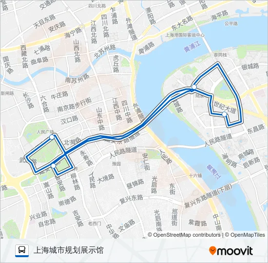 公交旅游二路的线路图