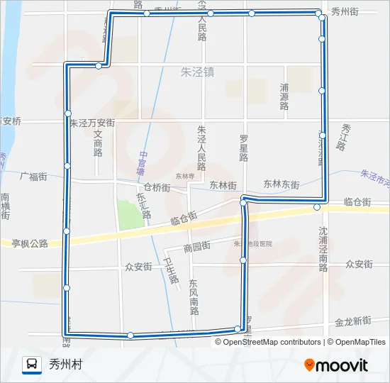 朱泾2路 Bus Line Map